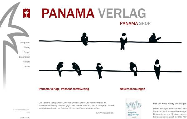 Vorschau von www.panama-verlag.de, Panama Verlag by Merkel/Scholl GbR