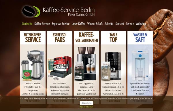 Vorschau von kaffee-service-espresso.de, Kaffee-Service Berlin Peter Ganss GmbH
