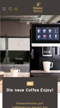 Vorschau der mobilen Webseite tchibo-coffeeservice.de, Tchibo Café Service - Tchibo GmbH