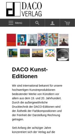 Vorschau der mobilen Webseite daco-verlag.de, Daco-Verlag
