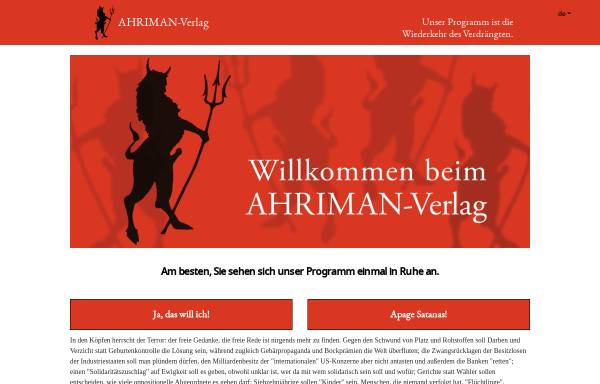 Vorschau von www.ahriman.com, Ahriman-Verlag