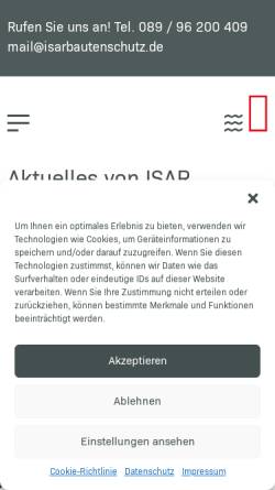 Vorschau der mobilen Webseite www.isarbautenschutz.de, Isar Bautenschutz GmbH
