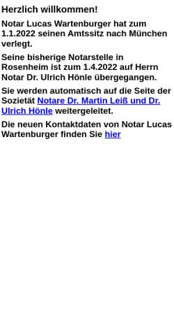 Vorschau der mobilen Webseite www.notare-leiss-wartenburger.de, Leiß - Wartenburger