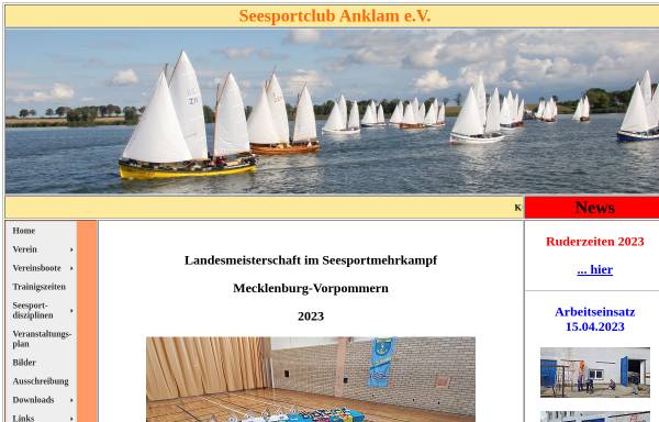 Vorschau von www.ssc-anklam.de, Seesportclub Anklam e.V.