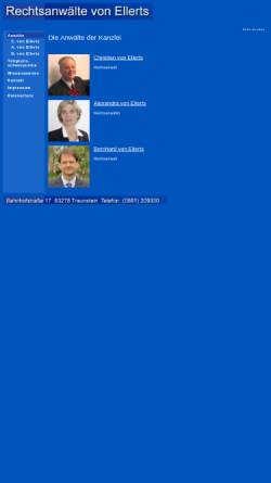Vorschau der mobilen Webseite www.rechtsanwaelte-von-ellerts.de, Von Ellerts & Kollegen