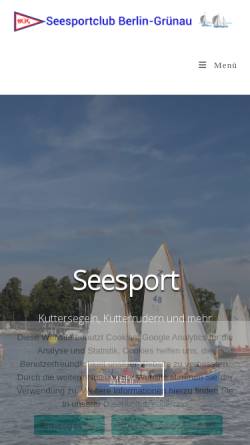 Vorschau der mobilen Webseite www.sscbg.de, Seesportclub Berlin-Grünau e.V.