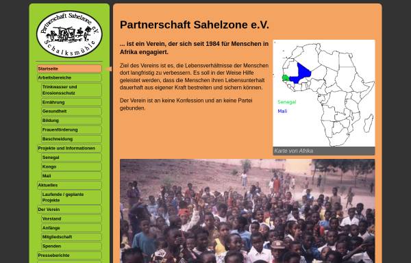 Vorschau von www.partnerschaft-sahelzone.de, Partnerschaft Sahelzone e.V.