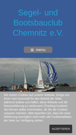 Vorschau der mobilen Webseite www.sbc-chemnitz.de, Segel- und Bootsbauclub Chemnitz e.V.