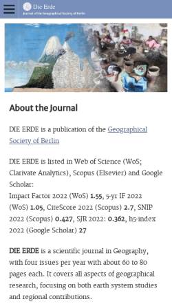 Vorschau der mobilen Webseite www.die-erde.org, Die Erde