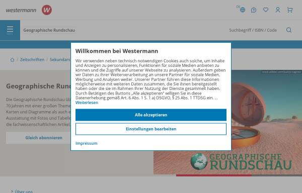 Vorschau von www.geographischerundschau.de, Geographische Rundschau