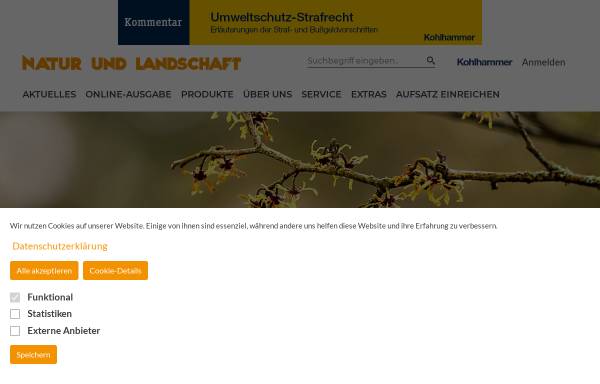 Vorschau von www.natur-und-landschaft.de, Natur und Landschaft