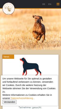 Vorschau der mobilen Webseite www.rrcs.ch, Rhodesian Ridgeback Club Schweiz