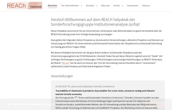 Vorschau von www.reach-helpdesk.info, REACh-Helpdesk