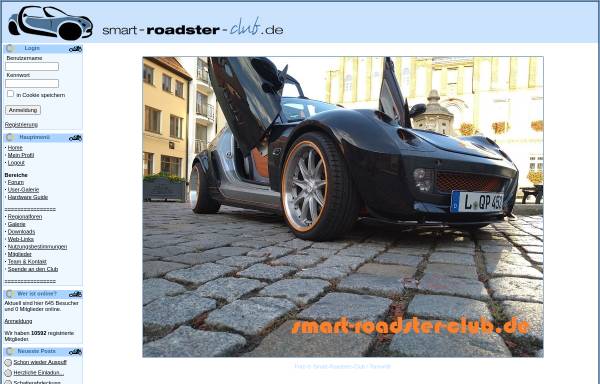 Vorschau von www.smart-roadster-club.de, Smart Roadster Club Deutschland