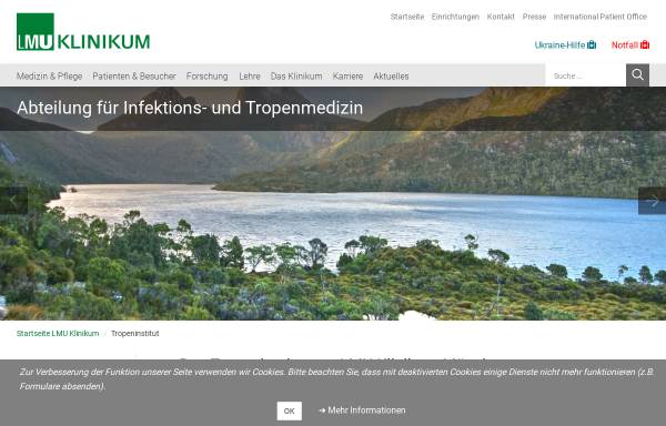 Vorschau von www.tropinst.med.uni-muenchen.de, Abteilung für Infektions- und Tropenmedizin München