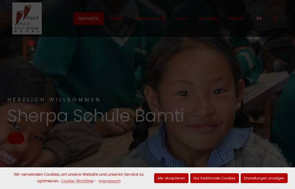 Vorschau von www.sherpa-schule-bamti.de, Kinderhilfe Nepal / Indien e.V.