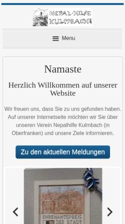 Vorschau der mobilen Webseite nepalhilfe-kulmbach.de, Nepalhilfe Kulmbach e.V.