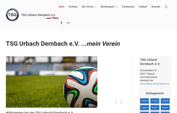 Vorschau von www.tsg-urbach-dernbach.de, TSG Urbach/Dernbach e.V.