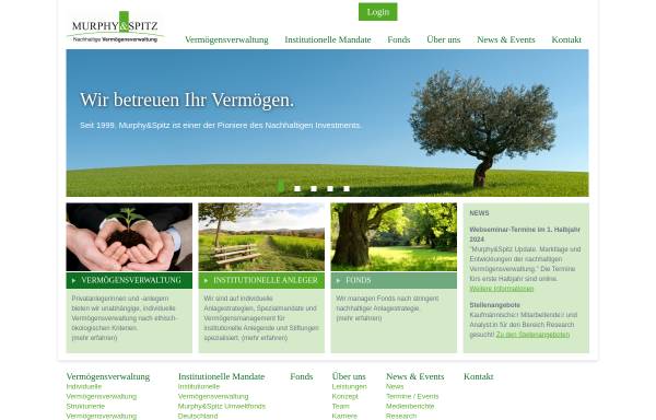 Vorschau von www.murphyandspitz.de, Murphy&Spitz Nachhaltige Vermögensverwaltung AG