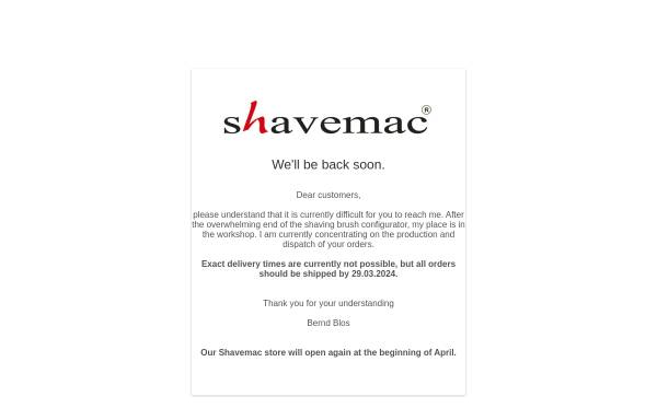 Vorschau von www.shavemac.com, Shavemac Blos GmbH