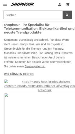 Vorschau der mobilen Webseite www.elonu.de, Elönü Warenhandel, Inh. Fahri Diker