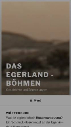 Vorschau der mobilen Webseite www.egerland.av-medien.org, Egerländer Mundart