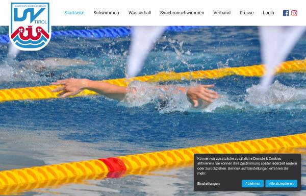 Vorschau von www.schwimmverband-tirol.at, Landesschwimmverband Tirol