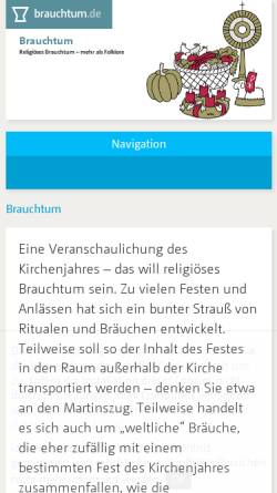 Vorschau der mobilen Webseite www.religioeses-brauchtum.de, Religiöses Brauchtum im Frühjahr - Valentinstag