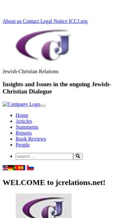 Vorschau der mobilen Webseite www.jcrelations.net, Christlich-jüdische Beziehungen