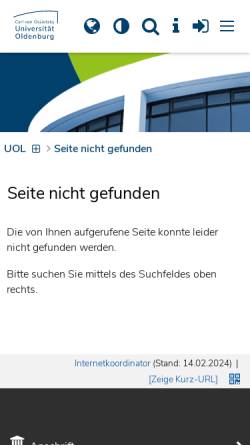 Vorschau der mobilen Webseite www.uni-oldenburg.de, Autonomes Schwulenreferat der Carl von Ossietzky Universität Oldenburg