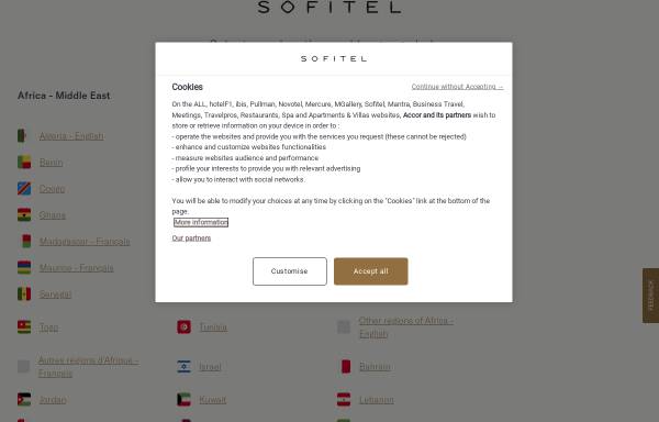 Vorschau von www.sofitel.com, Sofitel Gourmet Hotels & Resorts