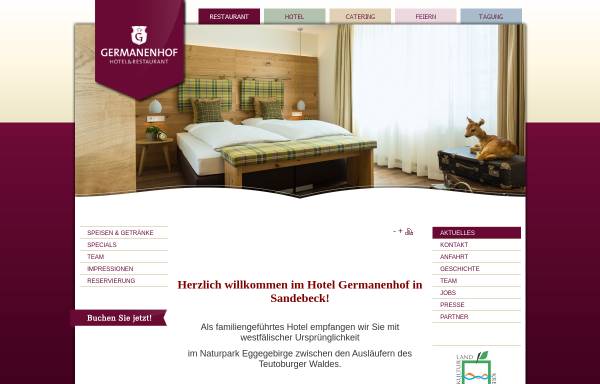 Vorschau von www.germanenhof.de, Hotel-Restaurant 