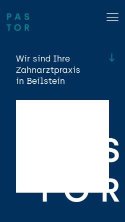 Vorschau der mobilen Webseite www.zahnarzt-pastor.de, Dr. Christian Pastor