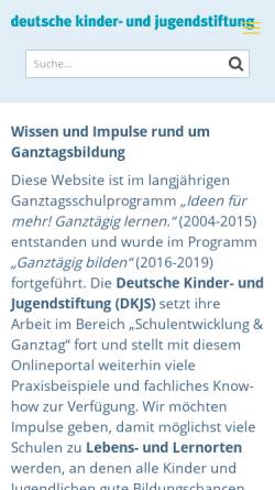 Vorschau der mobilen Webseite www.ganztaegig-lernen.de, Ganztaegig-lernen.de