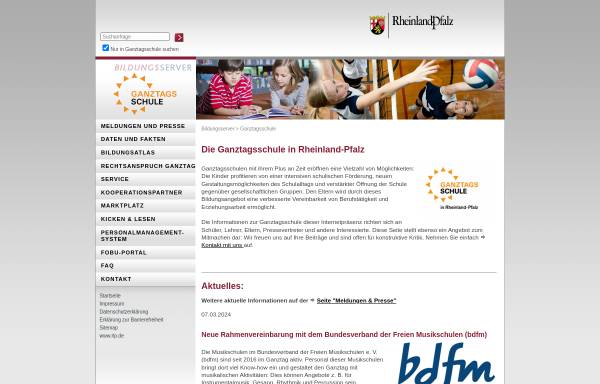 Vorschau von www.ganztagsschule.rlp.de, Ganztagsschule in Rheinland-Pfalz
