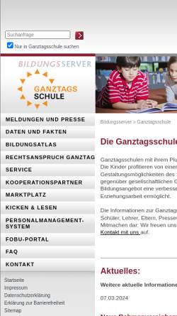 Vorschau der mobilen Webseite www.ganztagsschule.rlp.de, Ganztagsschule in Rheinland-Pfalz