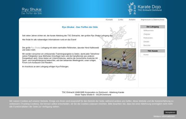 Vorschau von www.ryu-shukai.de, Ryu-Shukai Karate-Lehrgang
