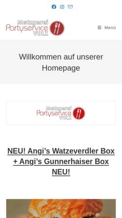 Vorschau der mobilen Webseite partyservice-volz.de, Partyservice Volz