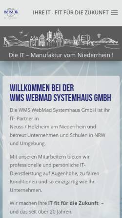Vorschau der mobilen Webseite www.webmad.de, WebMad Systemhaus GmbH