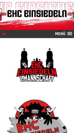Vorschau der mobilen Webseite www.ehc-einsiedeln.ch, EHC Einsiedeln