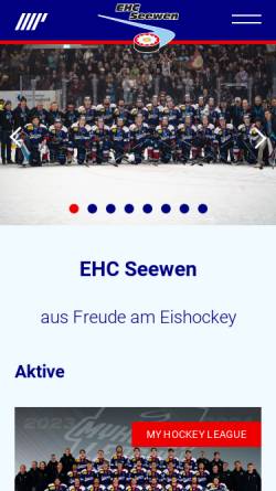 Vorschau der mobilen Webseite www.ehcs.ch, EHC Seewen-Herti