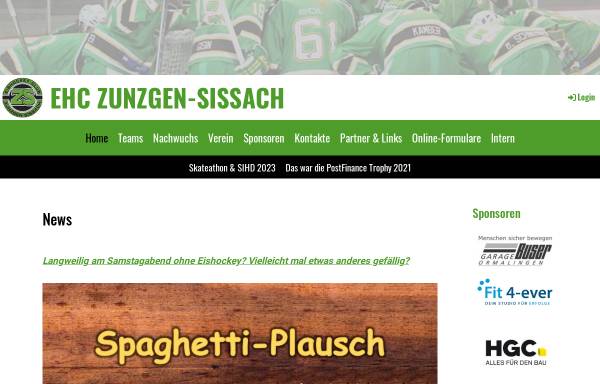 Vorschau von www.ehc-zs.ch, Eishockey Club Zunzgen-Sissach