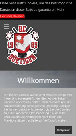 Vorschau der mobilen Webseite www.hcbueetigen.ch, Hockeyclub Büetigen