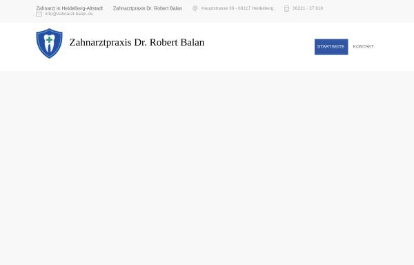 Vorschau von www.zahnarzt-balan.de, Dr. med. dent. Robert Balan