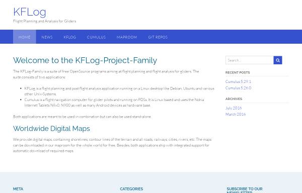 Vorschau von www.kflog.org, KFLog: Der K-Flug-Logger
