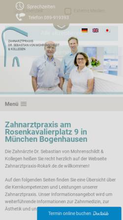 Vorschau der mobilen Webseite www.dr-mvm.de, Dr. Michaela von Mohrenschildt