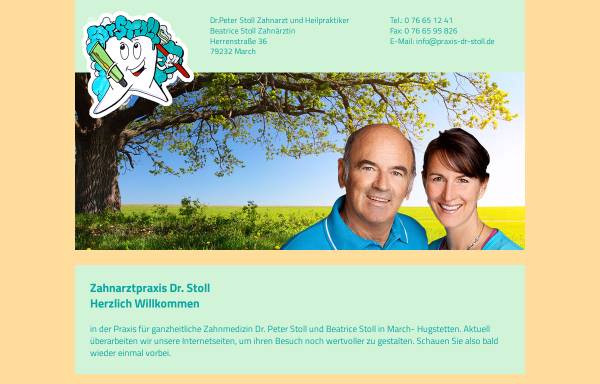 Vorschau von www.zahnarzt-march.de, Dr. Peter und Beatrice Stoll