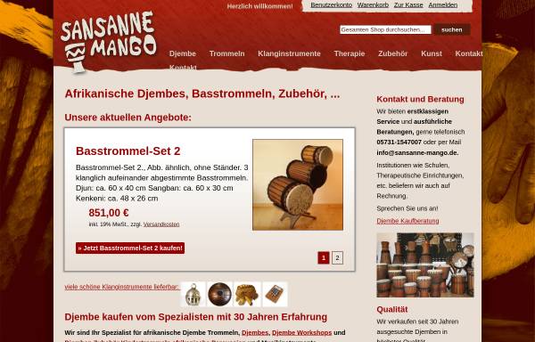 Vorschau von www.sansanne-mango.de, SanSanneMango, Hans Schneider & Susanne Bekemeier GbR