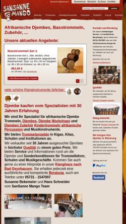 Vorschau der mobilen Webseite www.sansanne-mango.de, SanSanneMango, Hans Schneider & Susanne Bekemeier GbR