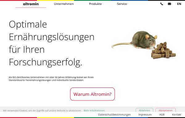 Vorschau von altromin.de, Altromin Gesellschaft für Tierernährung mbH